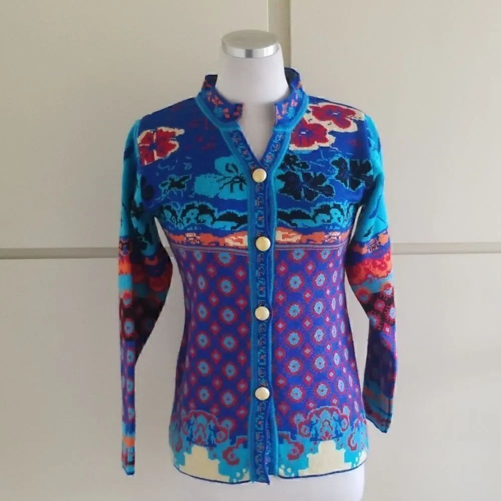 Nice Girl Multicolor Intarsia Sweater,M, NWOT